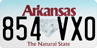 AR license plate 854VXO