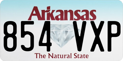 AR license plate 854VXP
