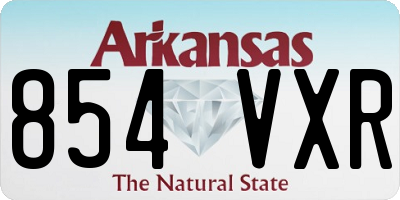 AR license plate 854VXR