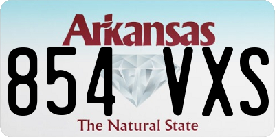 AR license plate 854VXS