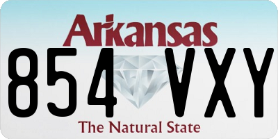 AR license plate 854VXY