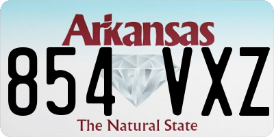 AR license plate 854VXZ