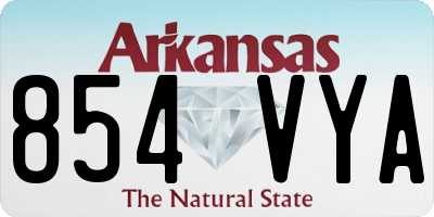 AR license plate 854VYA