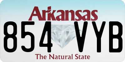 AR license plate 854VYB