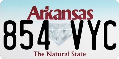 AR license plate 854VYC