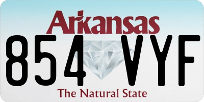 AR license plate 854VYF