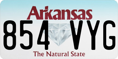 AR license plate 854VYG