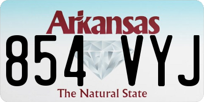 AR license plate 854VYJ