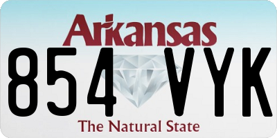 AR license plate 854VYK