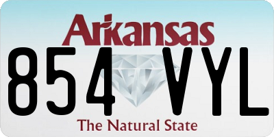 AR license plate 854VYL