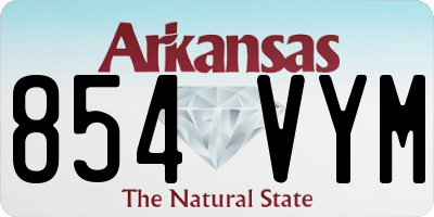 AR license plate 854VYM