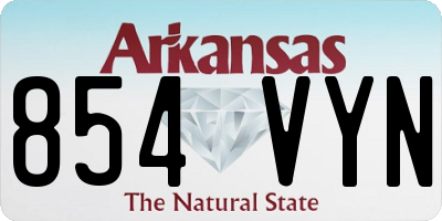 AR license plate 854VYN
