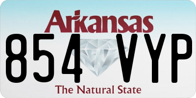 AR license plate 854VYP