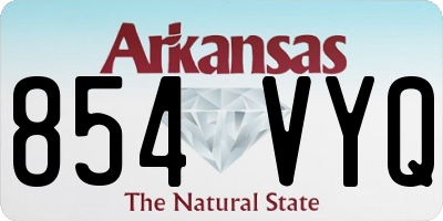 AR license plate 854VYQ