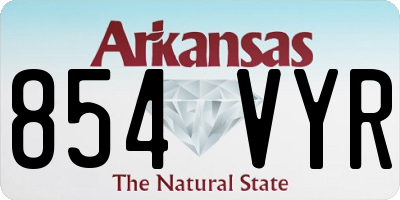 AR license plate 854VYR