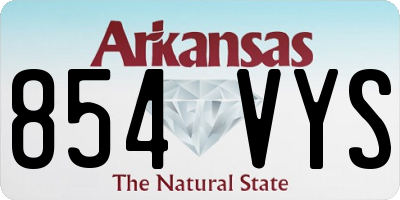 AR license plate 854VYS