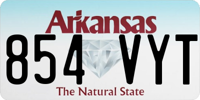 AR license plate 854VYT