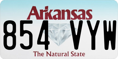 AR license plate 854VYW