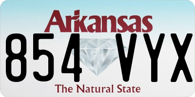 AR license plate 854VYX