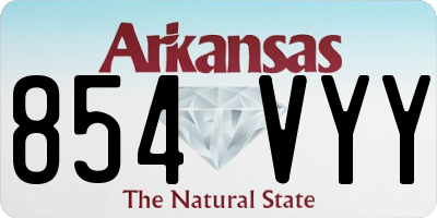AR license plate 854VYY