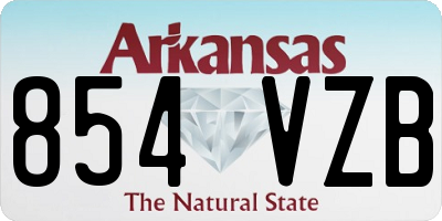 AR license plate 854VZB