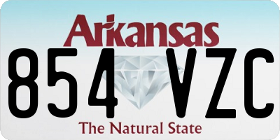 AR license plate 854VZC