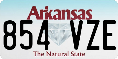 AR license plate 854VZE