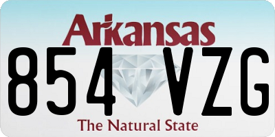AR license plate 854VZG