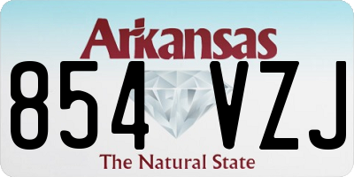 AR license plate 854VZJ