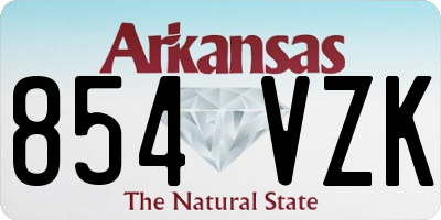 AR license plate 854VZK