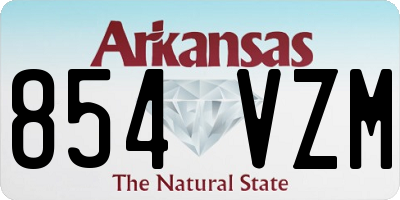 AR license plate 854VZM