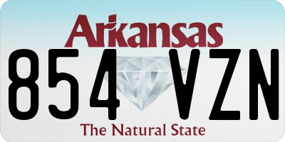 AR license plate 854VZN