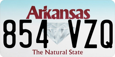 AR license plate 854VZQ