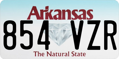 AR license plate 854VZR