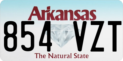 AR license plate 854VZT