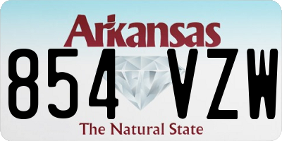 AR license plate 854VZW