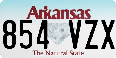 AR license plate 854VZX