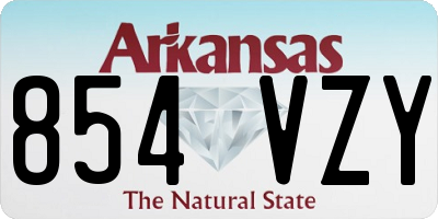 AR license plate 854VZY