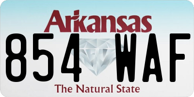 AR license plate 854WAF