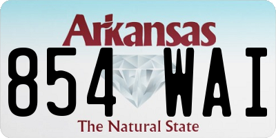 AR license plate 854WAI