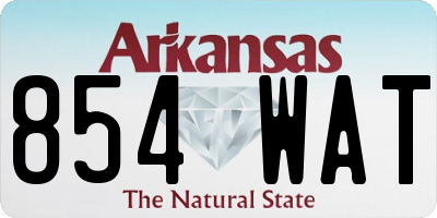AR license plate 854WAT