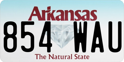 AR license plate 854WAU