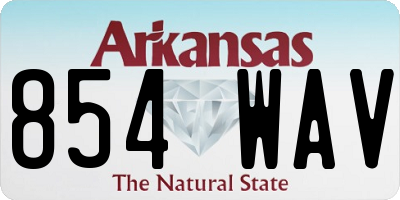 AR license plate 854WAV