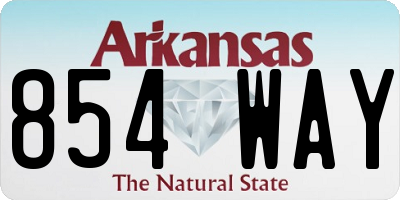 AR license plate 854WAY