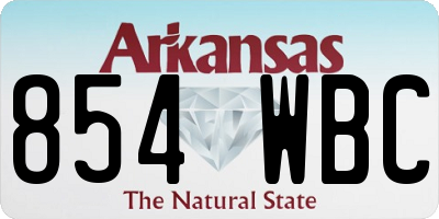 AR license plate 854WBC