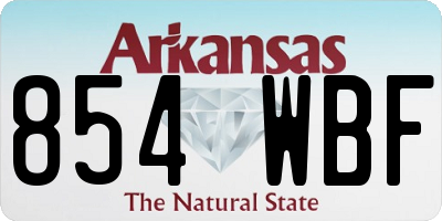 AR license plate 854WBF