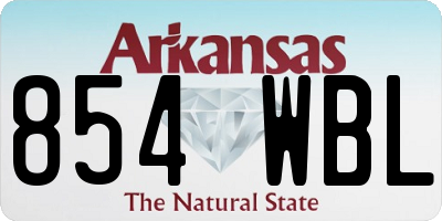 AR license plate 854WBL