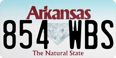 AR license plate 854WBS