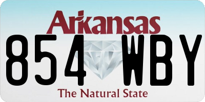 AR license plate 854WBY