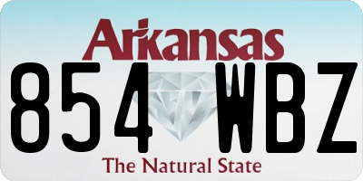 AR license plate 854WBZ